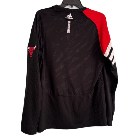 Adidas NBA Chicago Bulls 2011 Long Sleeve Jersey M Black Red - Picture 3 of 7